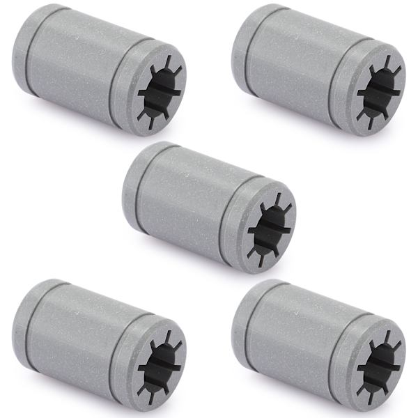 5 stk. 3D Printer Plastik Leje Grå Solid Polymer RJMP-01-08 til 10-30mm Akseldiameter