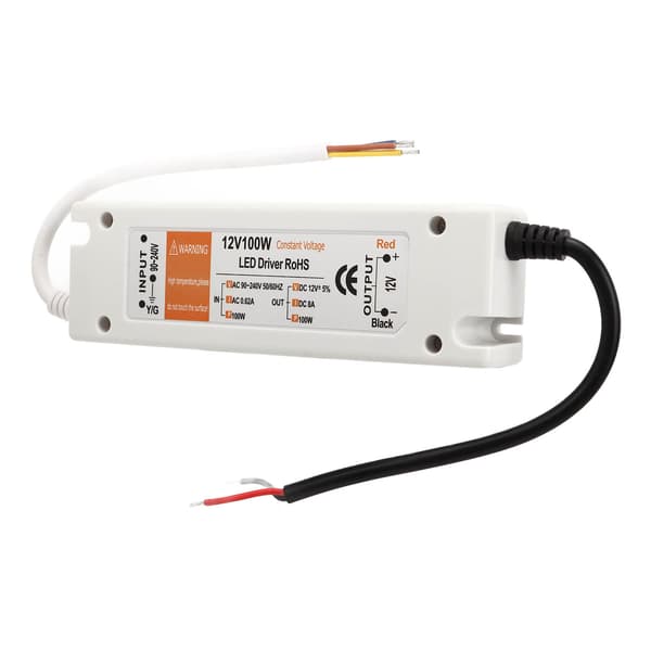 100W LED-strømadapter AC 90-240V 0.62A til DC 12V 8A Kortslutningsbeskyttelse LED-driveradapter for hjemmet 0.2