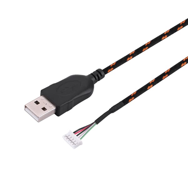 2,2 meter USB-kabel ledningsudskiftning til Steelseries kana mus Sort+Orange