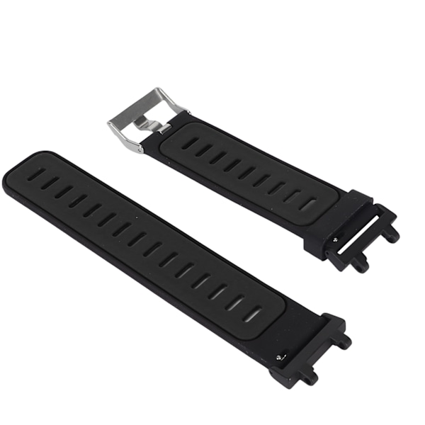 Mjukt silikonarmband för klocka, justerbart ersättningsarmband, tillbehör som passar Amazfit T Rex 2 Smart Watch, svart och mörkgrå