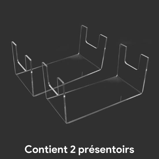 2x Transparent Acrylic Risers for Collectibles and Decorations (17.5 x 8 x 7 cm)