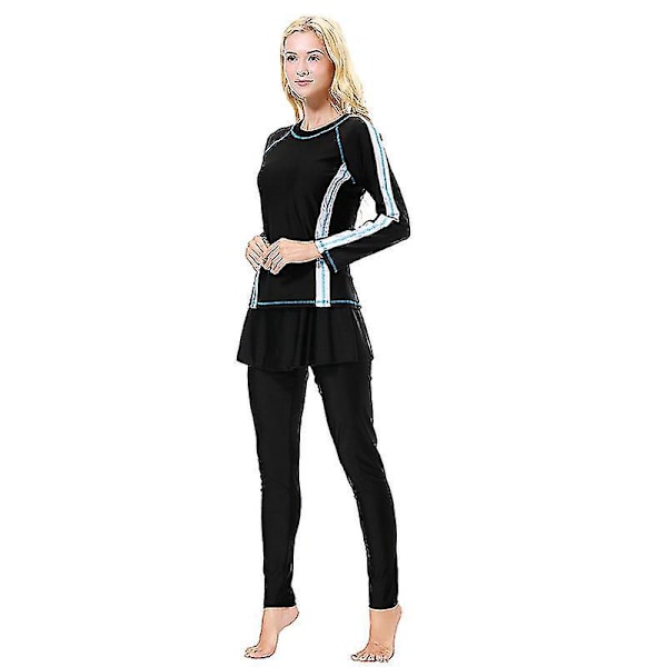 Islamic Burkini Swimwear for Muslim Women L Black