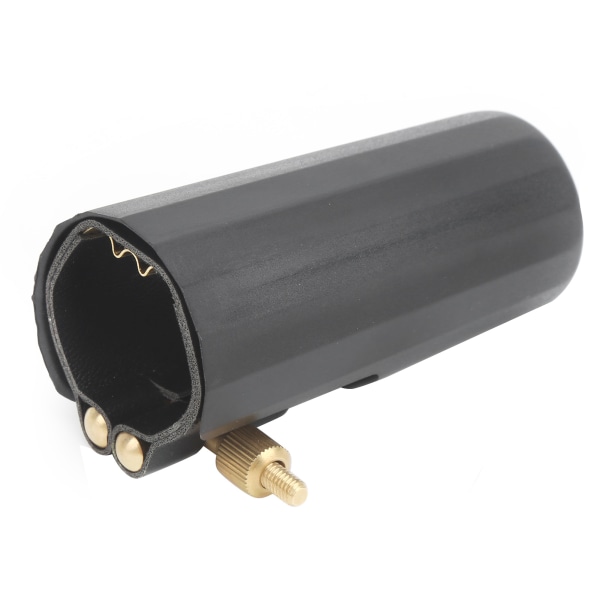 Altsaxofon Munstycksset PU Läder Ligatur Fäste Plastlock Vit Förpackning JS01