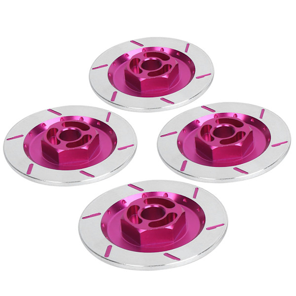 Simulerade bromsskivetillbehör i aluminiumlegering Passar HSP 94123 1:10 RC Bil Rosa