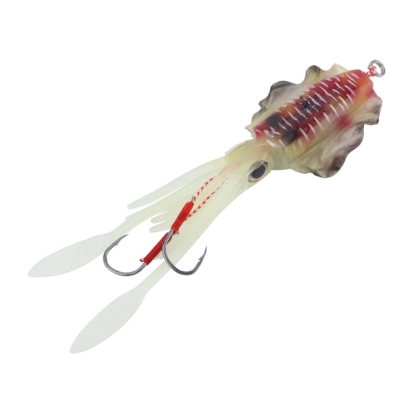 Fiskesluk for blekksprut, for havfiske, simulering, jernkrok, blekksprutsluk, simuleringsagn, gul og rød