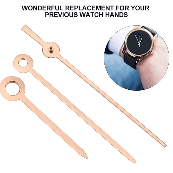 Herrklocka Timme Minut Sekund Visare Klockvisare Passar för F05.111 Urverk (Roséguld)