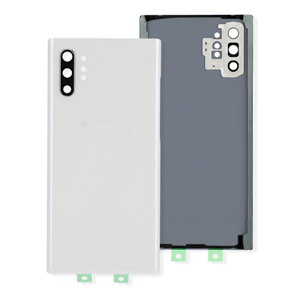 BW-SMBCH NOT10+ Glas Mobiltelefon Batterilucka Bakre Skydd Reservdel Tillbehör för Samsung Note10 plus (Vit)