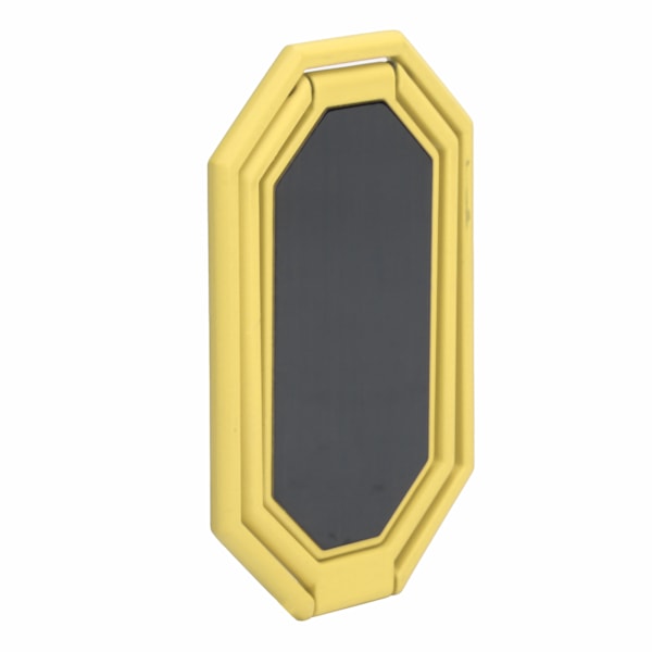 Rhombus Formet Telefon Finger Ring Grip 360° Rotationsstanderholder til Magnetisk Bilholder Gul
