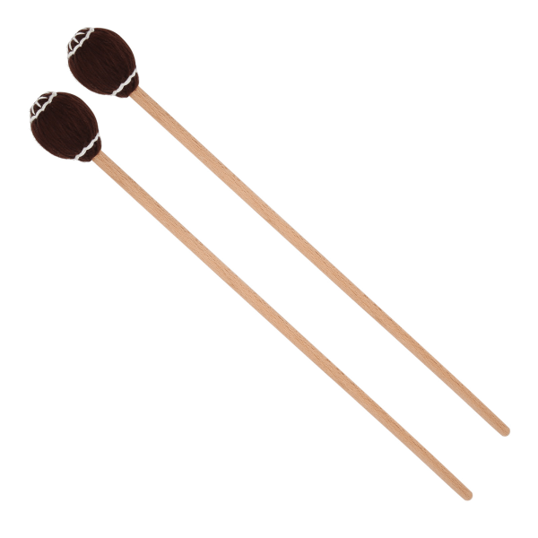 1 par Marimba hammere Bærbart ahornhåndtag Uldboldstave Percussion-legetilbehør Brun bold