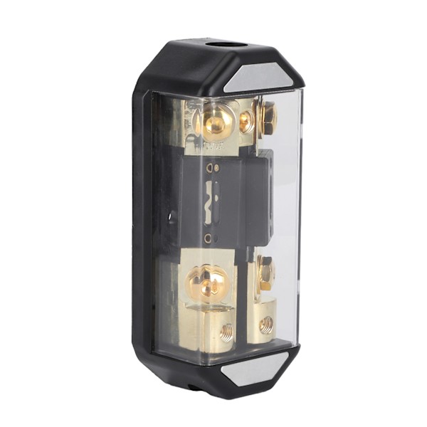 2-veis 100A sikringsholderboks 1x0GA inn 2x4GA ut distribusjonsblokk for bilstereo lydmodifisering