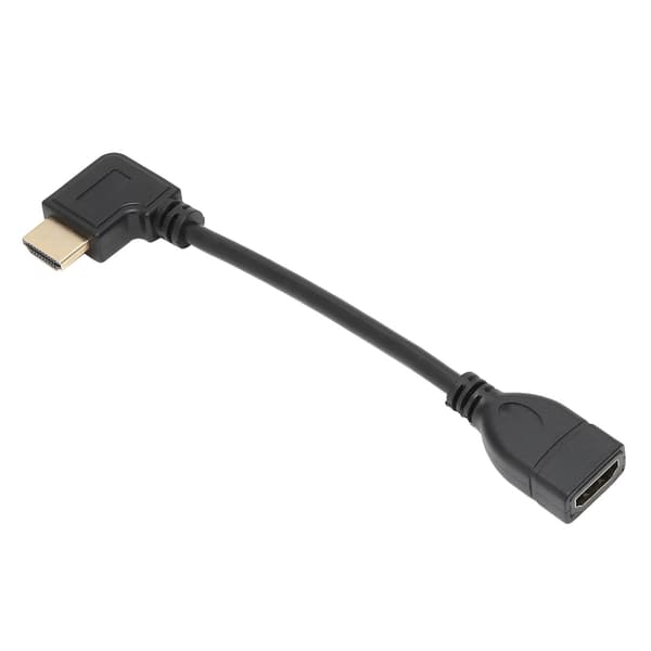 HighDefinition Multimedia Interface -sovitinkaapeli 15cm Naaras-Uros Vasen Kulma Liitäntäjohto