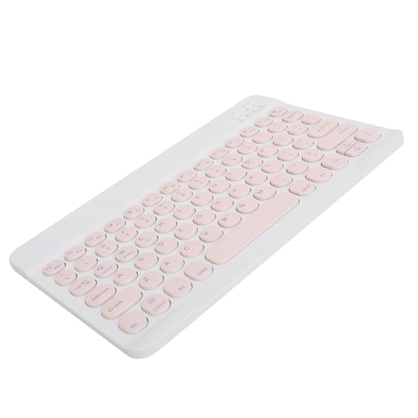 Trådløst Bluetooth Tastatur Tablet Smartphone Computertilbehør Rund Hætte 10inPink