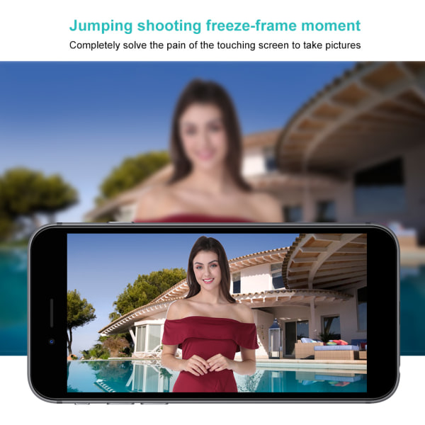 Plastik Mini Bluetooth Selfie Trådløs Fotografering Udløser Fjernbetjening Universal til Android/IOS