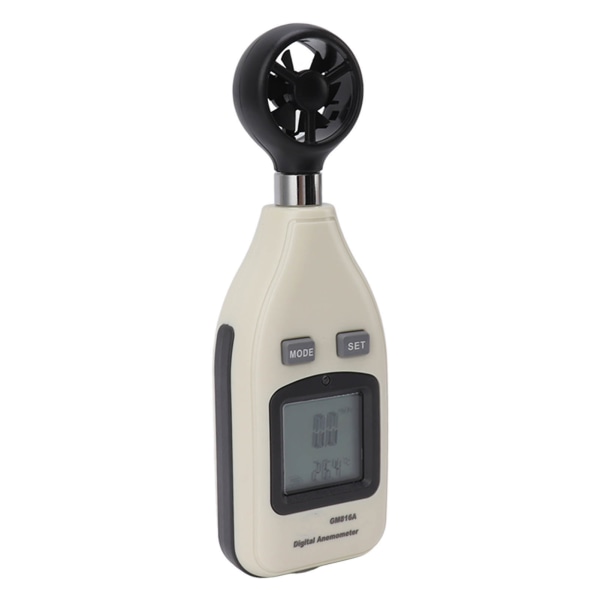 Digital Anemometer med LCD-display Vindhastighets- och temperaturmätare Handhållen mätverktyg för segling, surfing, skytte, drönare