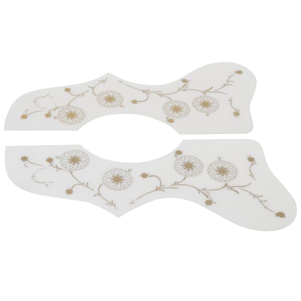 2 st Gitarrskydd Plektrum Anti-Rep Skyddsplatta för Stränginstrument i Plast (Vit)