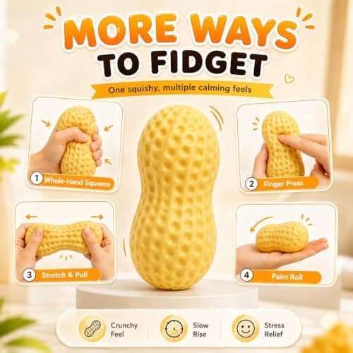 Sprød Jordnød Squishy Asmr Perlefyldt, Sprøde Jordnød Squishies Peanut