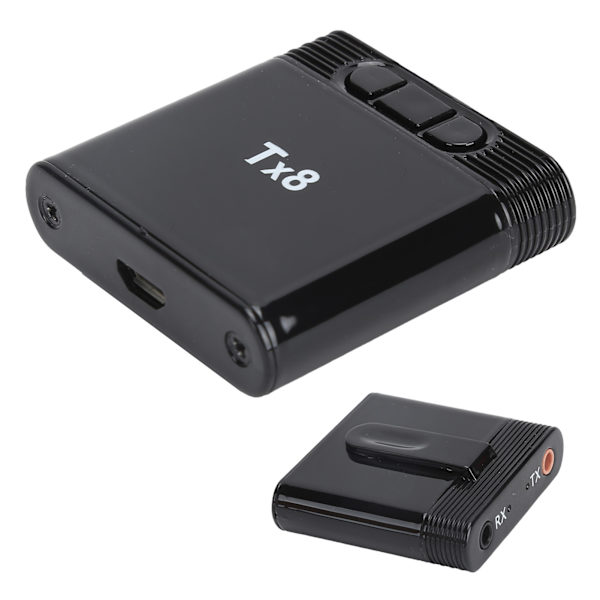 2 i 1 Bluetooth 5.0 Adapter Sender Modtager Trådløs Lydadapter med Bagklips