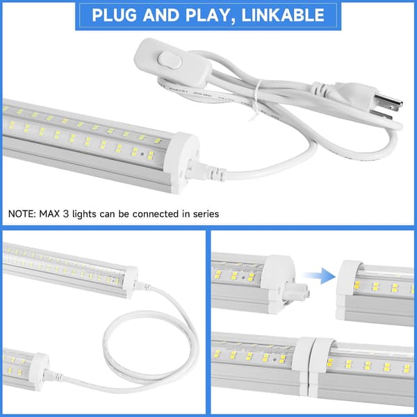 Specialized Grow Light for Succulents - T20, Four-Row LED / 60 cm / 36 W (includes switch cable) - Full Spectrum Sunlight
