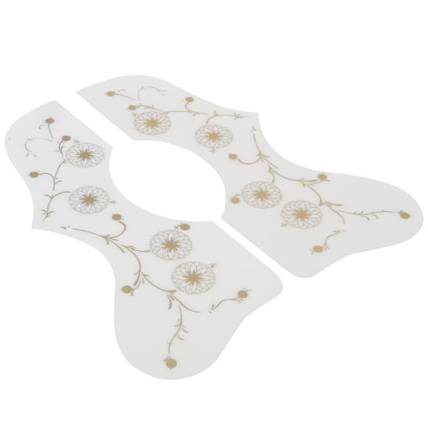 2 st Gitarrskydd Plektrum Anti-Rep Skyddsplatta för Stränginstrument i Plast (Vit)