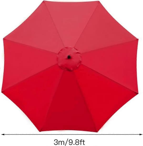 Erstatningsstoff Kompatibelt med hageparasoll, 3 m, 8 ribber red