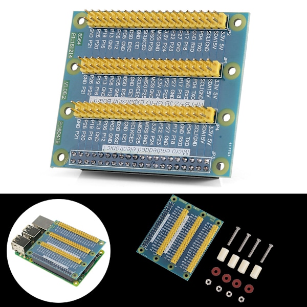 GPIO Udvidelseskort 1 til 3 Port Udvidelse 40-pin Kortmodul GPIO Adapter til Raspberry PI 2