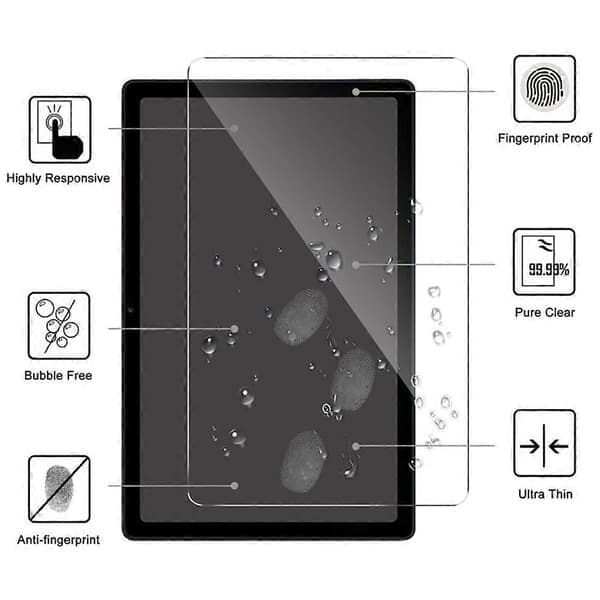 Hærdet glasbeskyttelse, kompatibel med Lenovo Tab TB311FU, 2.5D lige kantdesign - perfekt pasform.