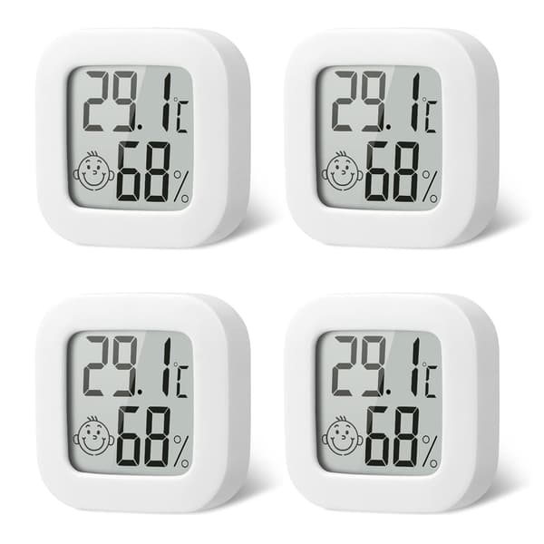 Mini 4X Digital Termometer Hygrometer til Temperatur og Luftfugtighed Indendørs Hjem
