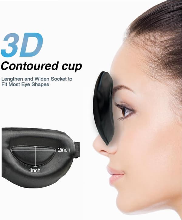 Professional Memory Foam Sleep Mask - Rose Gold Double-Sided Lycra
