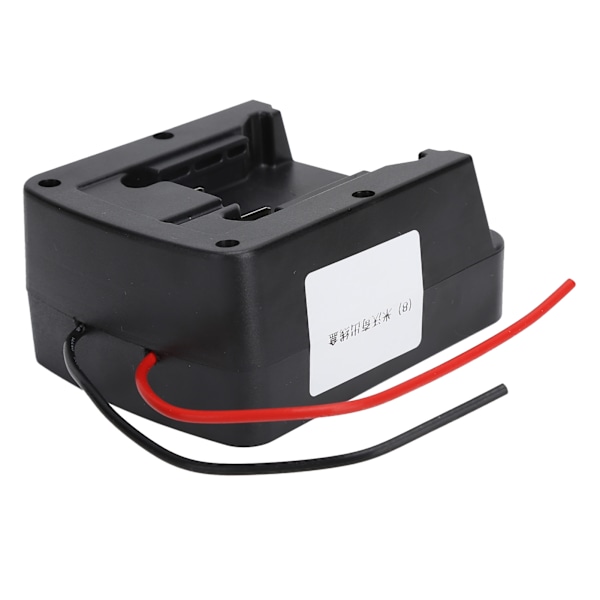 Lithium Batteri Adapter Strømstik Montering med Ledninger til Milwaukee M18 18V Sort