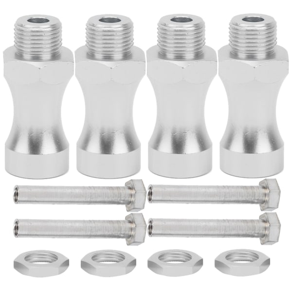 12 st 1/10 till 1/8 RC Modellbil Delar Aluminiumlegering 12mm Till 17mm Hjulnav Adaptrar Koppling Silver