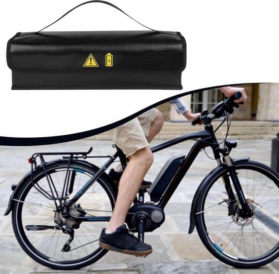 Fireproof E-bike Battery Pack - E-bike Battery Storage Box - Fireproof Battery Holder - 41 x 10 x 12 cm