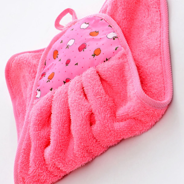 Håndklæde Rengøringsklud Mikrofiber Hængende Opvask Håndaftørring til Køkken Badeværelse Toilet Pink