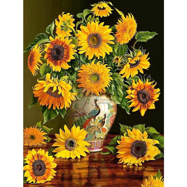 DIY 5D Diamond Painting Kit - Sunflower Flower Image Crafts for Home Decor