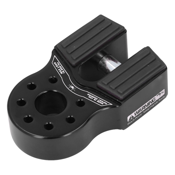 Platt Winch-Slingfäste 16000lb Lastkapacitet med Gummibeskydd i Aluminiumlegering Universal för UTV SUV Pickup Svart