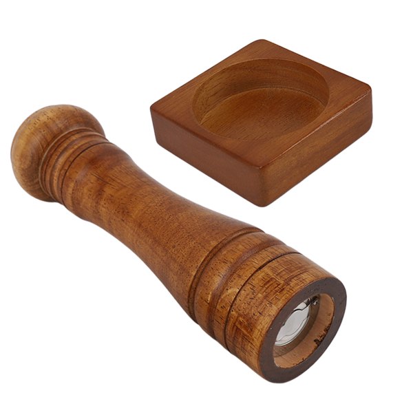 Pepperkverner Tre Justerbar Grovhet Keramisk Kvern med Base Pepperkvern for Salt Spisskummen 1 stk