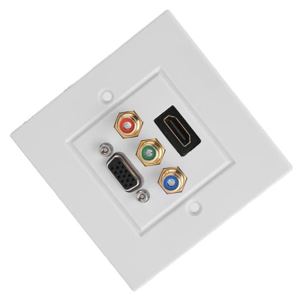 HDMI VGA 3RCA Tre-i-ett Integrert Multimedia Veggpanel Audio Video Socket
