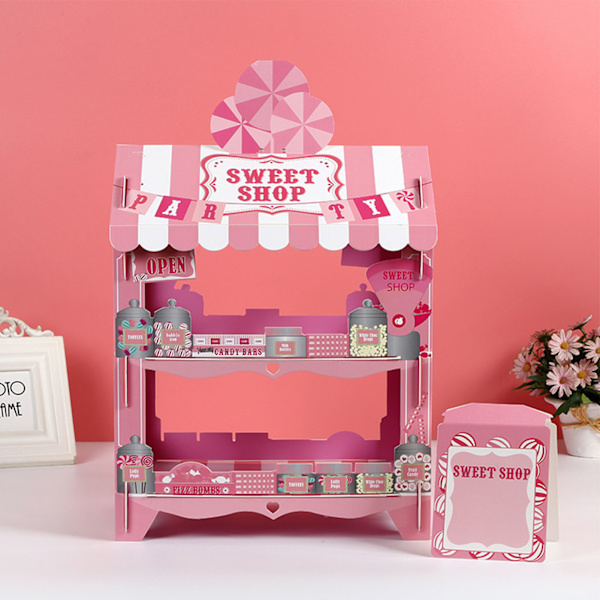 3-lags Papir Cupcake Stativ Pap Cupcake Tårn Dessert Cupcake Holder Engangs Kage Stativ til Fødselsdagsfester