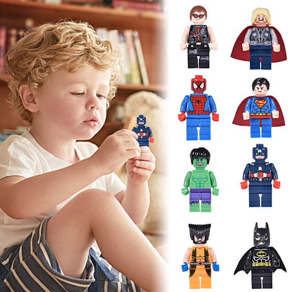8 kpl Elokuvien inspiroimia rakennuspalikkahahmoja Minifiguurisetti Juhlapalvelut Tarvikkeet Syntymäpäivälahjat
