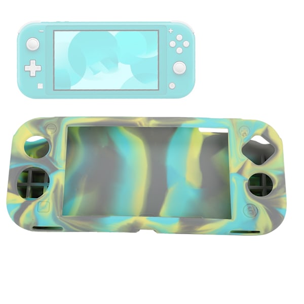Kamouflage ABS Spelkonsol Skyddsfodral med Grepp Halkskyddstillbehör för Switch Lite