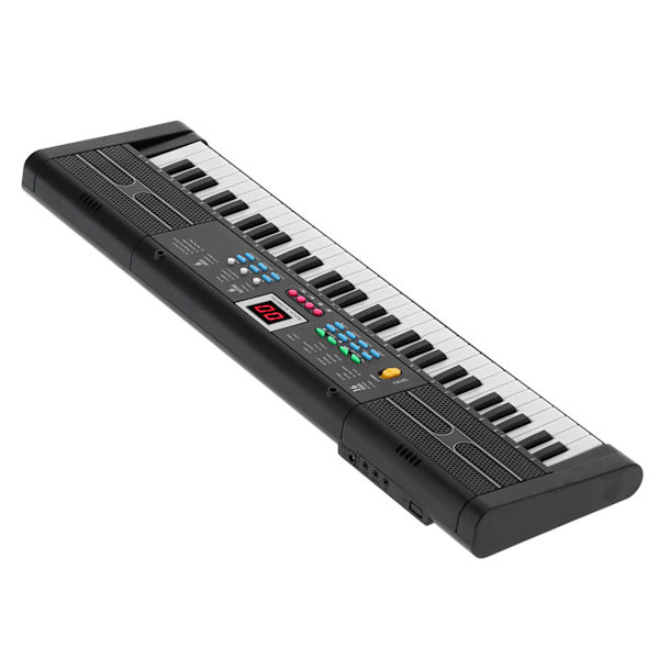Keyboard Klaver 61 Tangenter Instrument Elektrisk med USB Mikrofon til Børn Begynder MQ6187