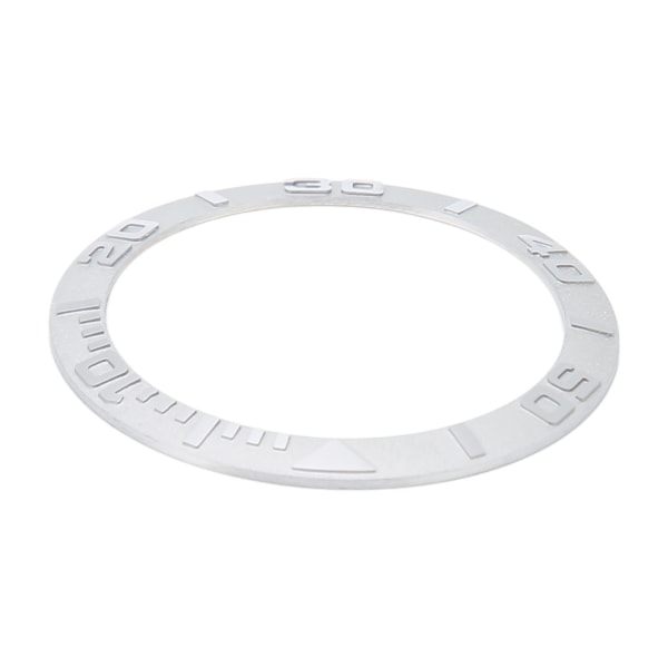 Ur Bezel Insert 38 mm keramisk præget ciffer Ur Bezel Ring Udskiftnings tilbehørsdele til reparatør Sølv