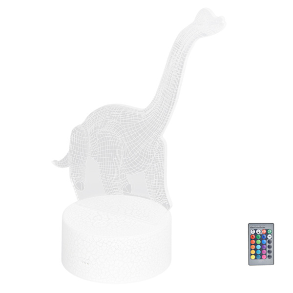 Dinosaur Natlampe RGB 16 Farver 4 Tilstande Dæmpbar Lampe Understøtter Fjernbetjening Touch Kontrol Boligindretning