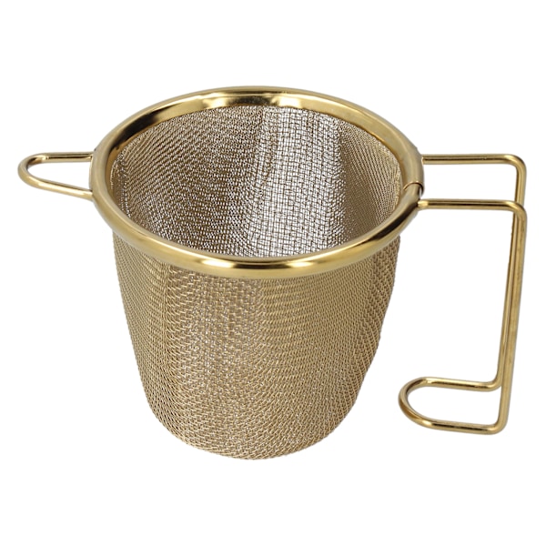 Tesi i rustfritt stål Te-sil Teinfuser Filter med håndtak for kontor Hjem Utendørs Bruk Gull