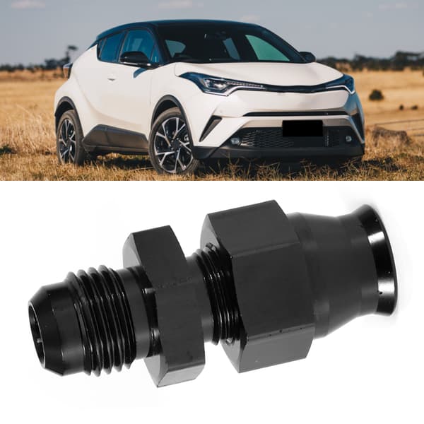 5/16in Rør Til Han Gevind-6 AN Adapter Konnektor med Messing Ferrule Sort