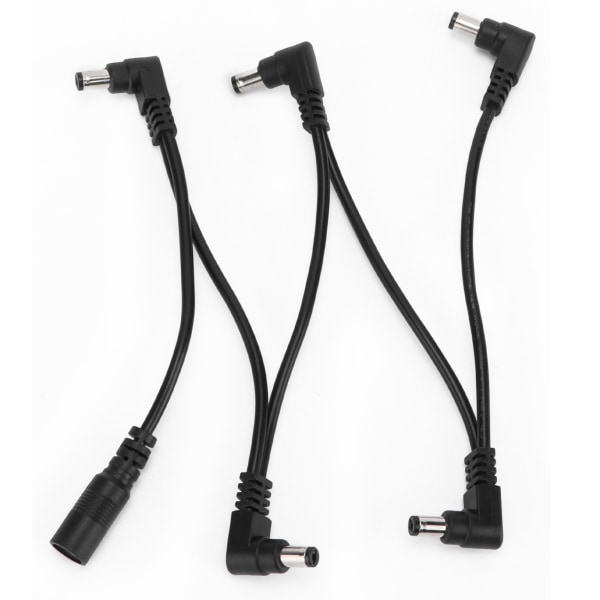 Guitar Effekt Kabel Tilbehør Enkelt Pedal Strømledning DC 5-Vejs Vinkelstik1 til 5
