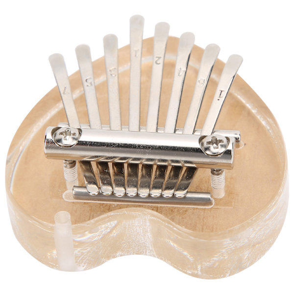 Kalimba 8 Tangenter Mini Finger Piano Kristall Födelsedag Julklappar för Barn Vuxna Nybörjare Hjärta Form