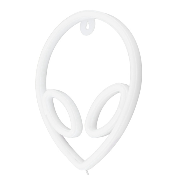 Alien Neonkyltti Innovatiivinen Seinälle Ripustettava Koristeellinen Yövalo Paristo/USB Käyttöinen Sininen