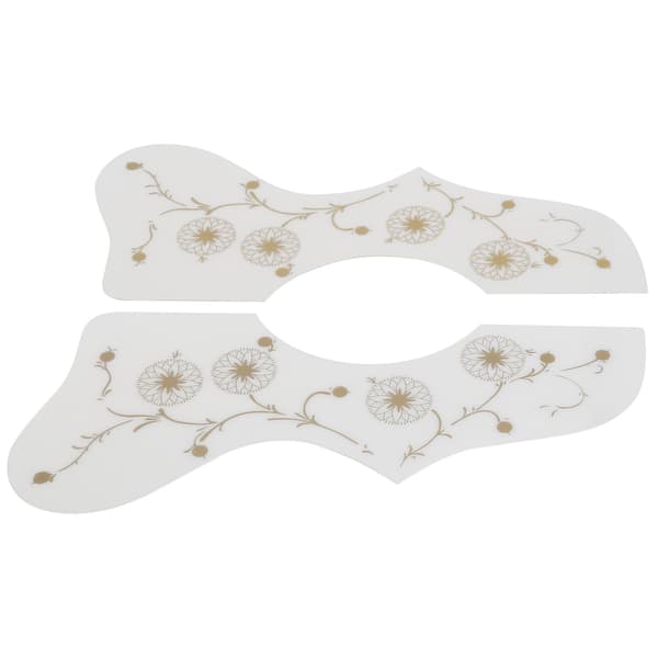 2 st Gitarrskydd Plektrum Anti-Rep Skyddsplatta för Stränginstrument i Plast (Vit)