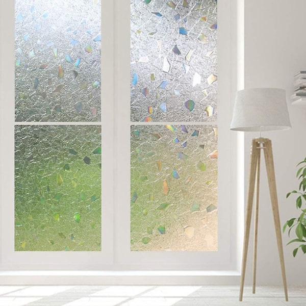 Värikäs 3D-ikkunakalvo - Pimentävät staattiset liimatarrat kotiin, toimistoon ja makuuhuoneen sisustukseen