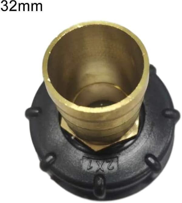 Quick Connect Nippel til 1000 L Tank, Multitanks Fitting, Messing Slange Connector, Ibc Tank Adapter 32mm